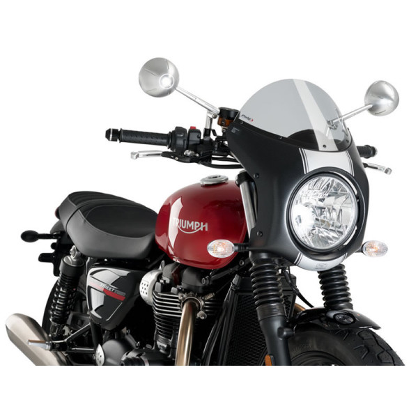 Puig Retro Black Semi Fairing And Screen 195mm Black